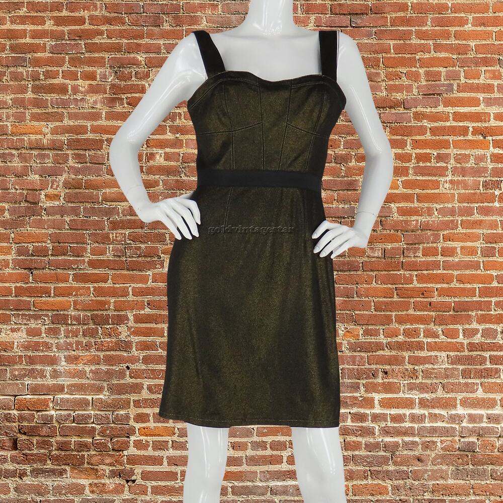 Betsey Johnson Sheath Evening Cocktail Metallic Dress 10 M